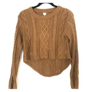 Beige cropped sweater